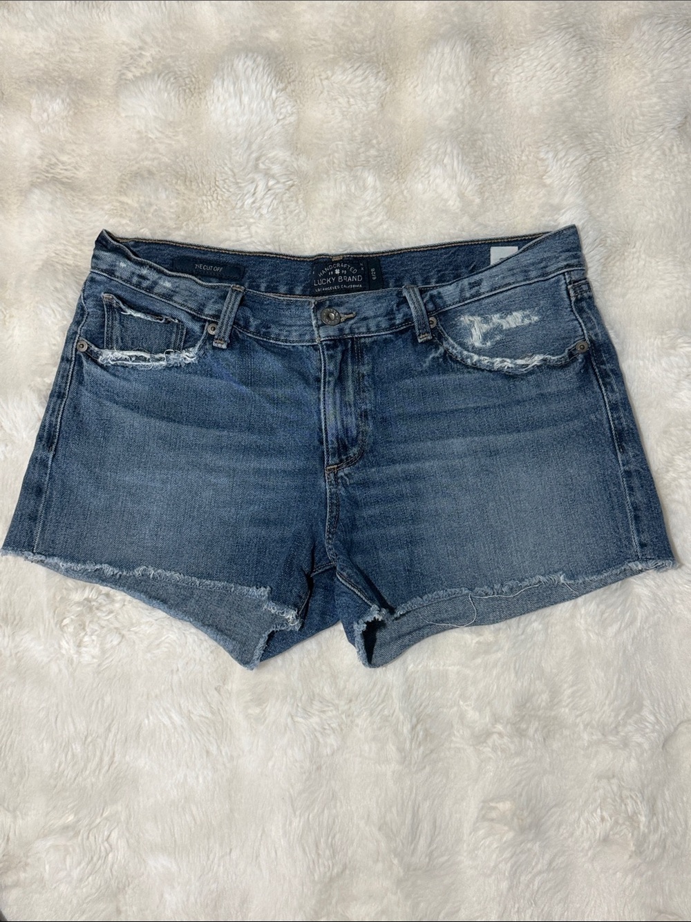Lucky Brand The Cutoff Distressed Denim Cutoff Shorts